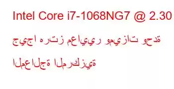 Intel Core i7-1068NG7 @ 2.30 جيجا هرتز معايير وميزات وحدة المعالجة المركزية