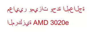 معايير وميزات وحدة المعالجة المركزية AMD 3020e