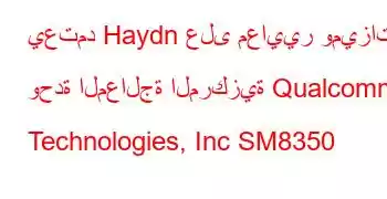 يعتمد Haydn على معايير وميزات وحدة المعالجة المركزية Qualcomm Technologies, Inc SM8350