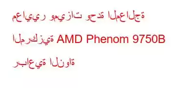 معايير وميزات وحدة المعالجة المركزية AMD Phenom 9750B رباعية النواة