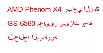 AMD Phenom X4 رباعي النواة GS-6560 معايير وميزات وحدة المعالجة المركزية